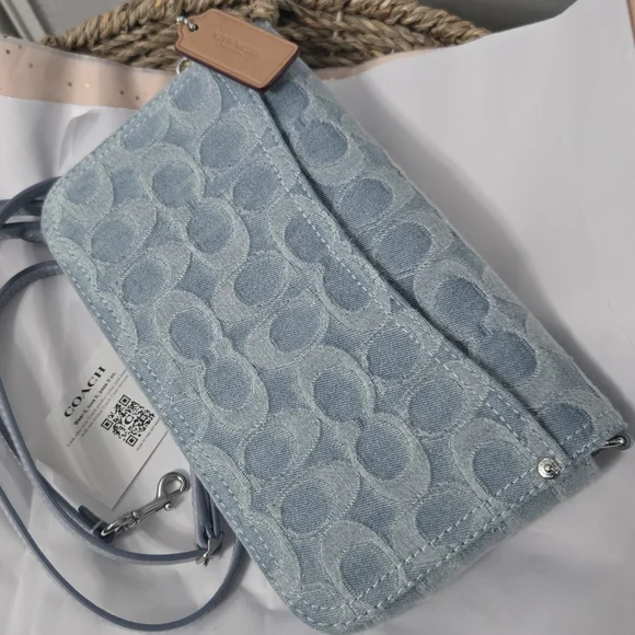 Coach Hayden Crossbody In Signature light Denim crossbody clutch Limited Edition - Picture 5 of 9